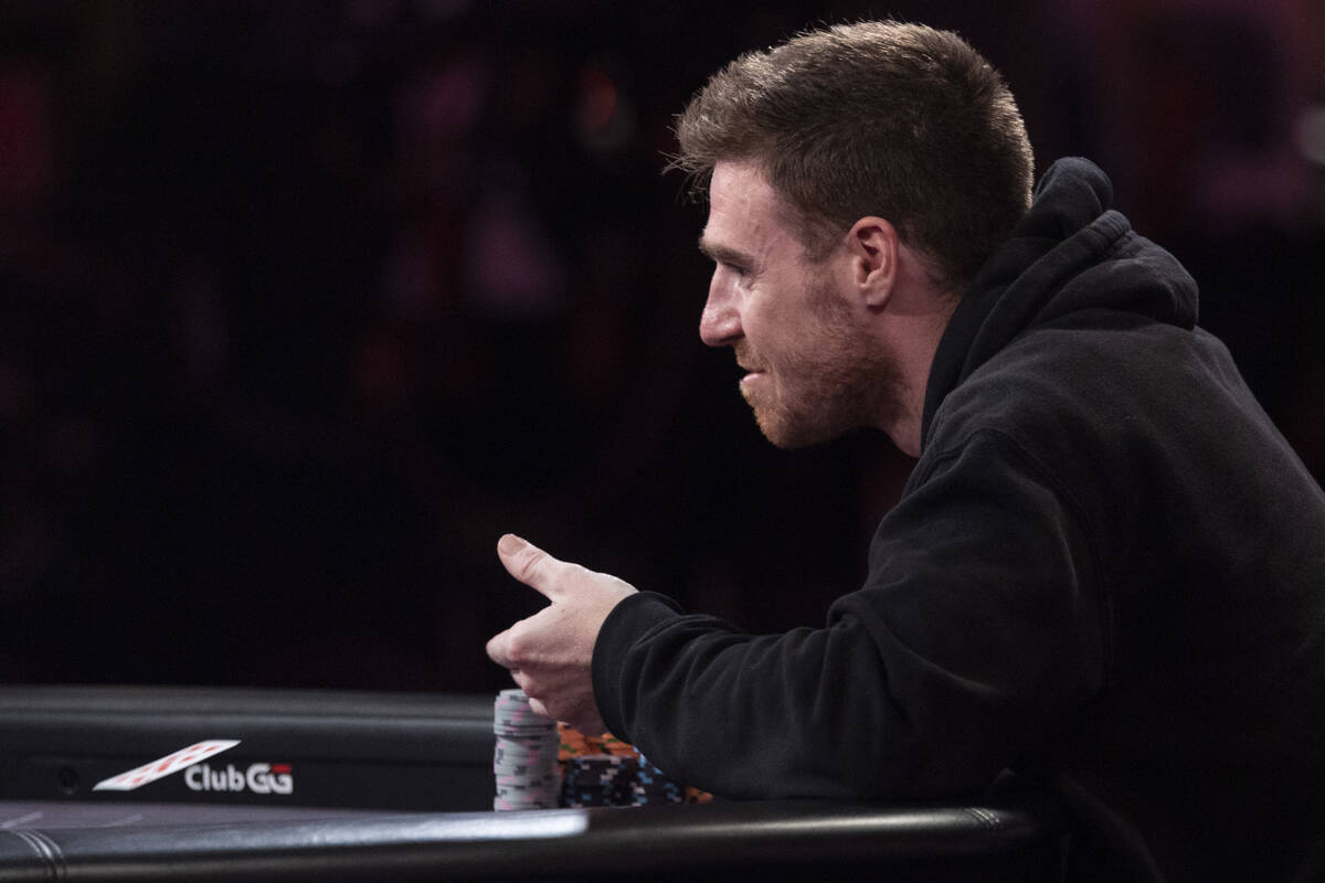 Adrian Attenborough folds whiles competing in the last table of the main event during the World ...