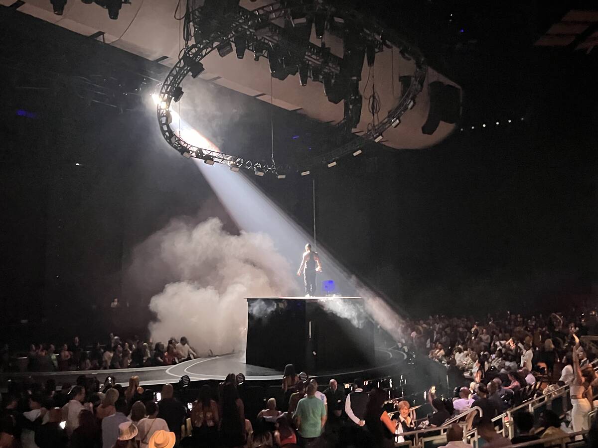 Usher performs on the opening night of his "My Way" residency at Dolby Live at Park MGM on Frid ...