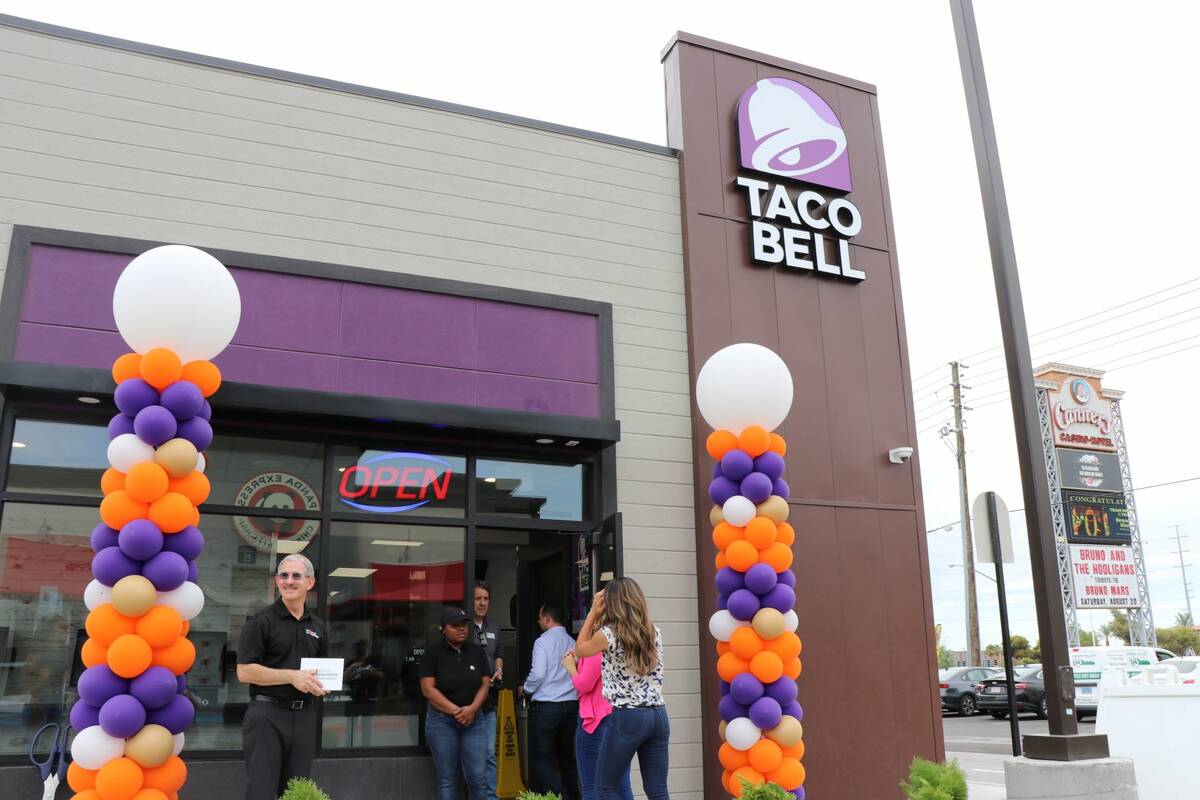 The new Taco Bell "Go Mobile" location in North Las Vegas held a ribbon cutting ceremony on Mon ...