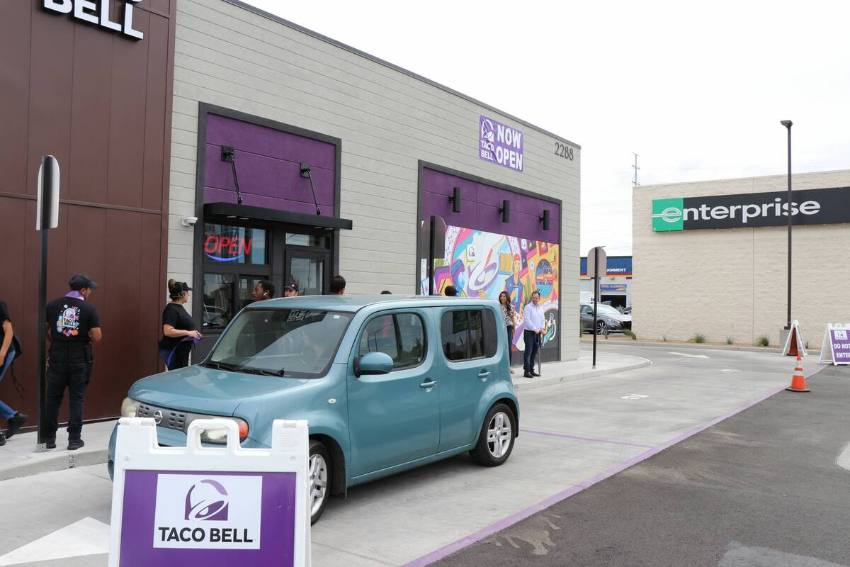 The new Taco Bell "Go Mobile" location in North Las Vegas held a ribbon cutting ceremony on Mon ...