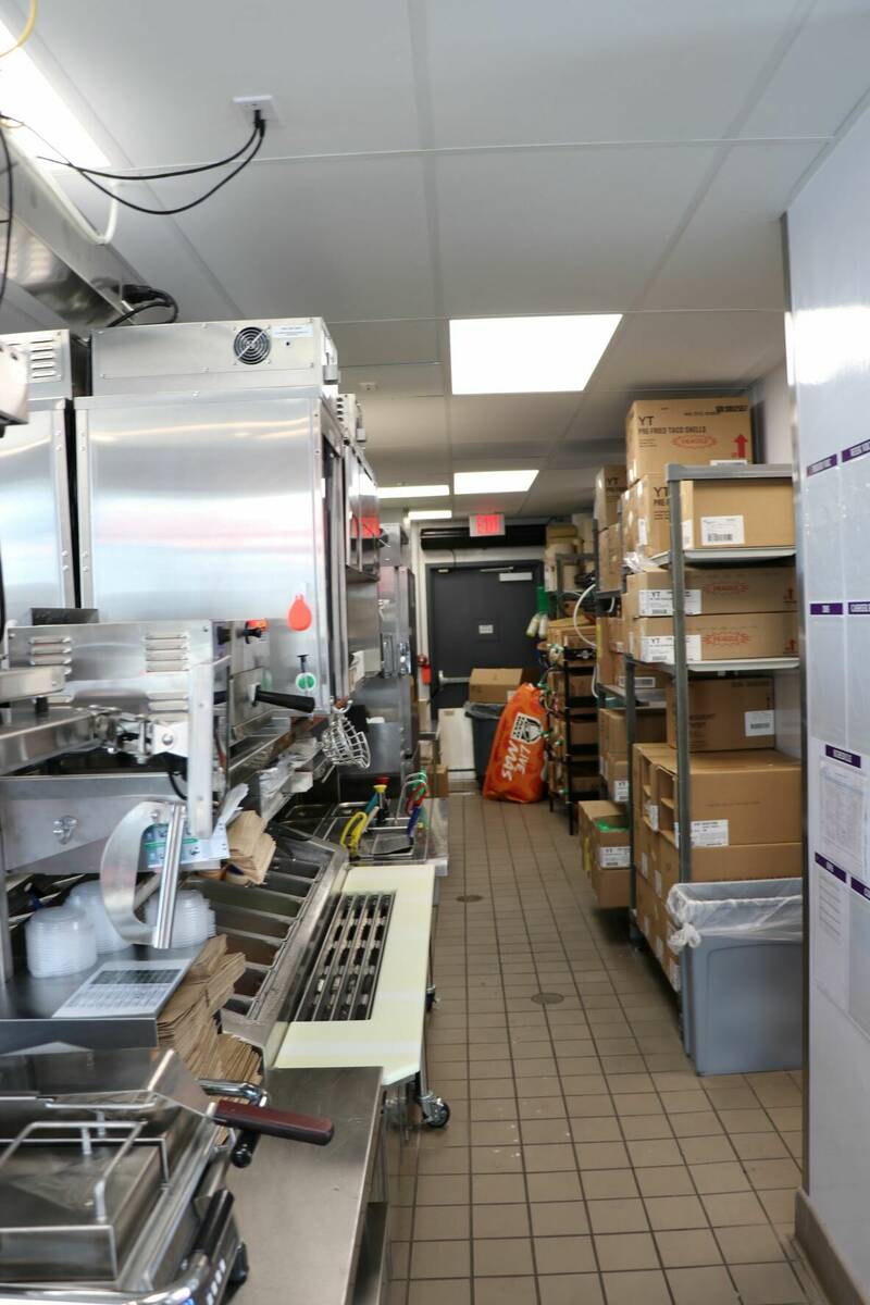 Inside the Taco Bell Go Mobile location in North Las Vegas, which is focused on delivery app an ...