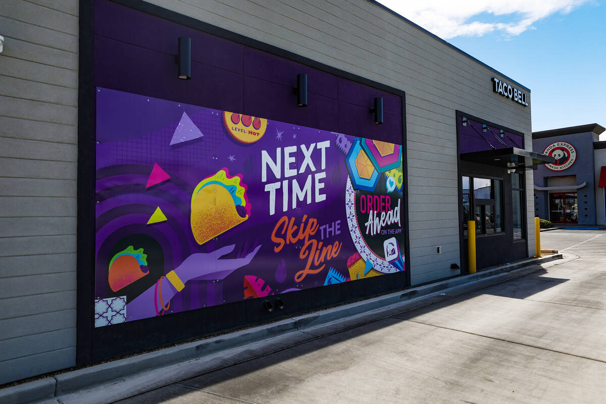 A new “Go Mobile” Taco Bell that offers only a drive-thru and indoor kiosk orderi ...