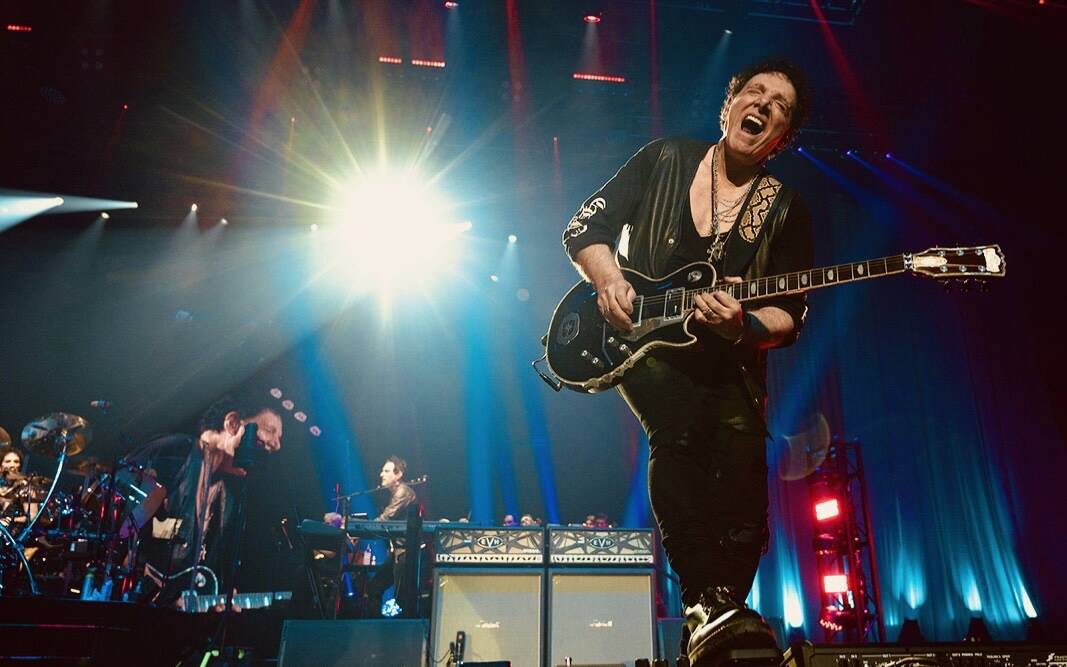 Neal Schon of Journey performs at Resorts World Theatre on Saturday, July 16, 2022. (Iron Mike ...