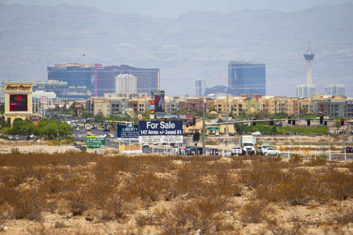 A portion of 126 acres at the southwest corner of Las Vegas Boulevard and Cactus Avenue, which ...