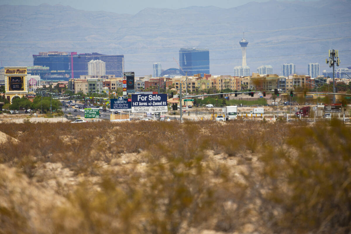 A portion of 126 acres at the southwest corner of Las Vegas Boulevard and Cactus Avenue, which ...