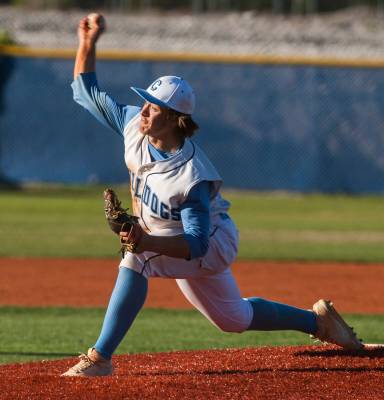Centennial pitcher Kris Bow pitches against Arbor View during the fifth inning at Centennial Hi ...