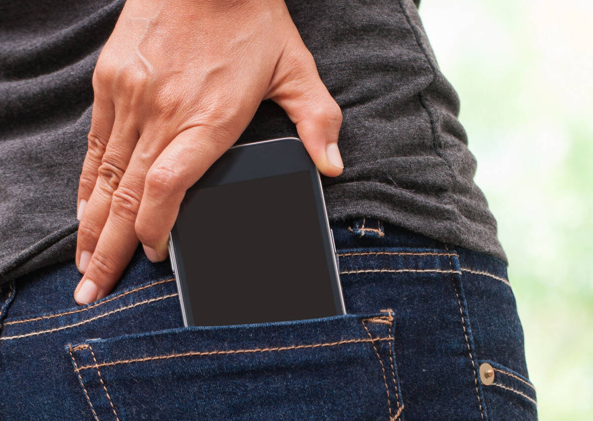 A pocket may not be the best place to keep your cellphone. (Dreamstime)