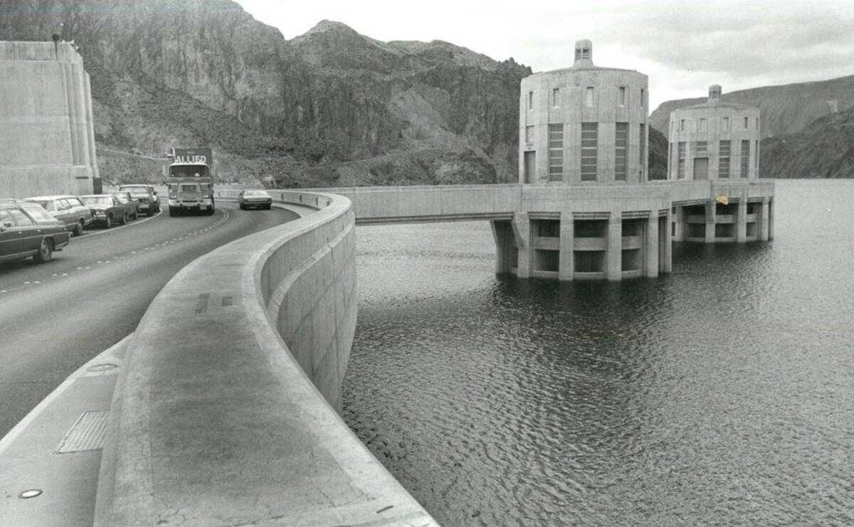 The Hoover Dam is seen on July 27, 1983. (Las Vegas Review-Journal)
