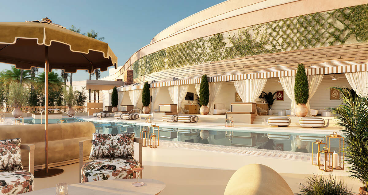 A rendering of the renovated adults-only pool at Red Rock Casino and Resort. The 21-and-over sw ...