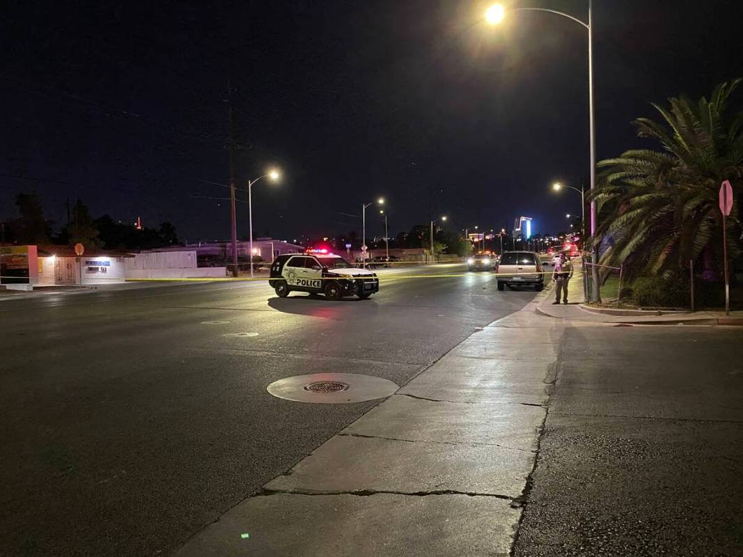 Las Vegas police were investigating a homicide near East Bonanza Road and North 22nd Street aro ...