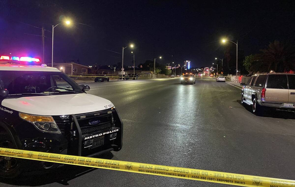 Las Vegas police were investigating a homicide near East Bonanza Road and North 22nd Street aro ...