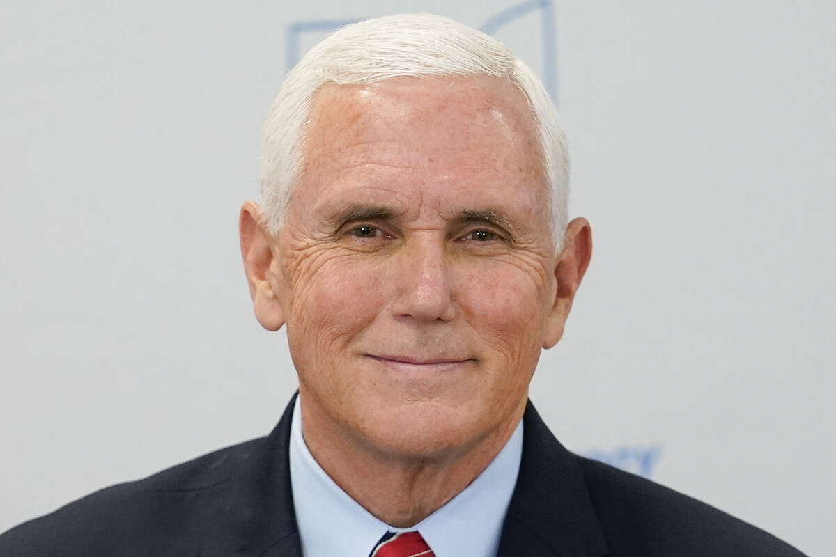 FILE - Former Vice President Mike Pence attends the Gas Energy Education Program roundtable dis ...