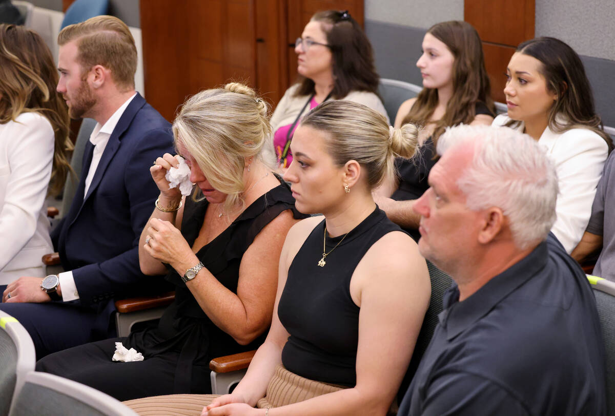 Victims and family members react as Terry Gray is sentenced to two to eight years in prison dur ...