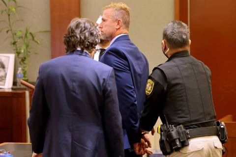 Terry Gray is taken into custody after his sentencing at the Regional Justice Center in Las Veg ...