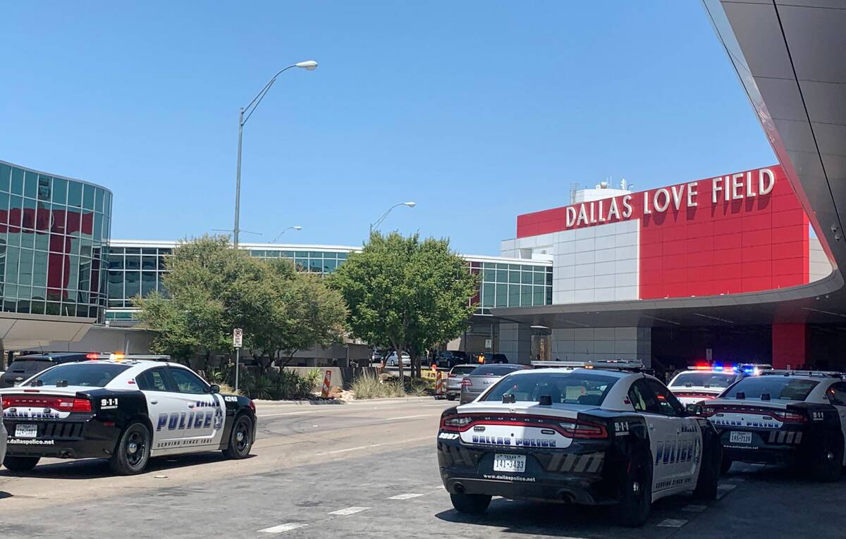 The scene outside Dallas Love Field on Monday, July 25, 2022. (Michael Williams/The Dallas Morn ...