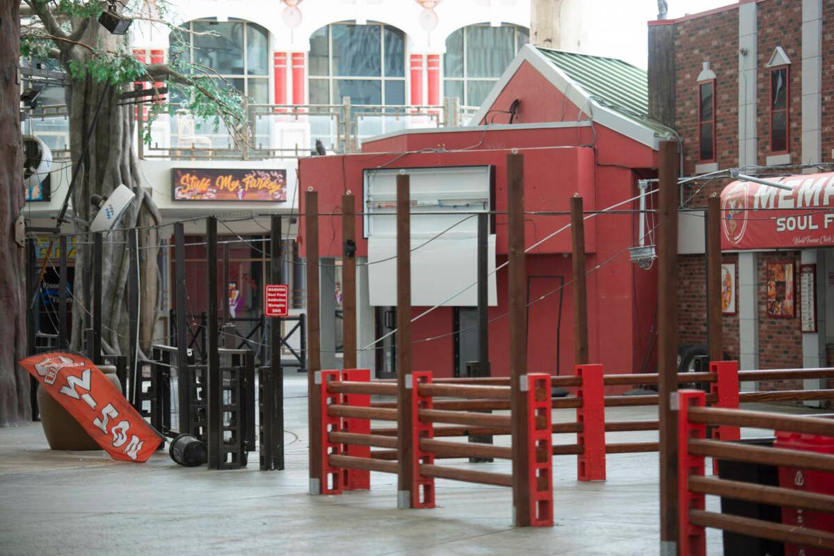 The closed Hawaiian Marketplace on Las Vegas Boulevard on Monday, July 25, 2022, in Las Vegas. ...