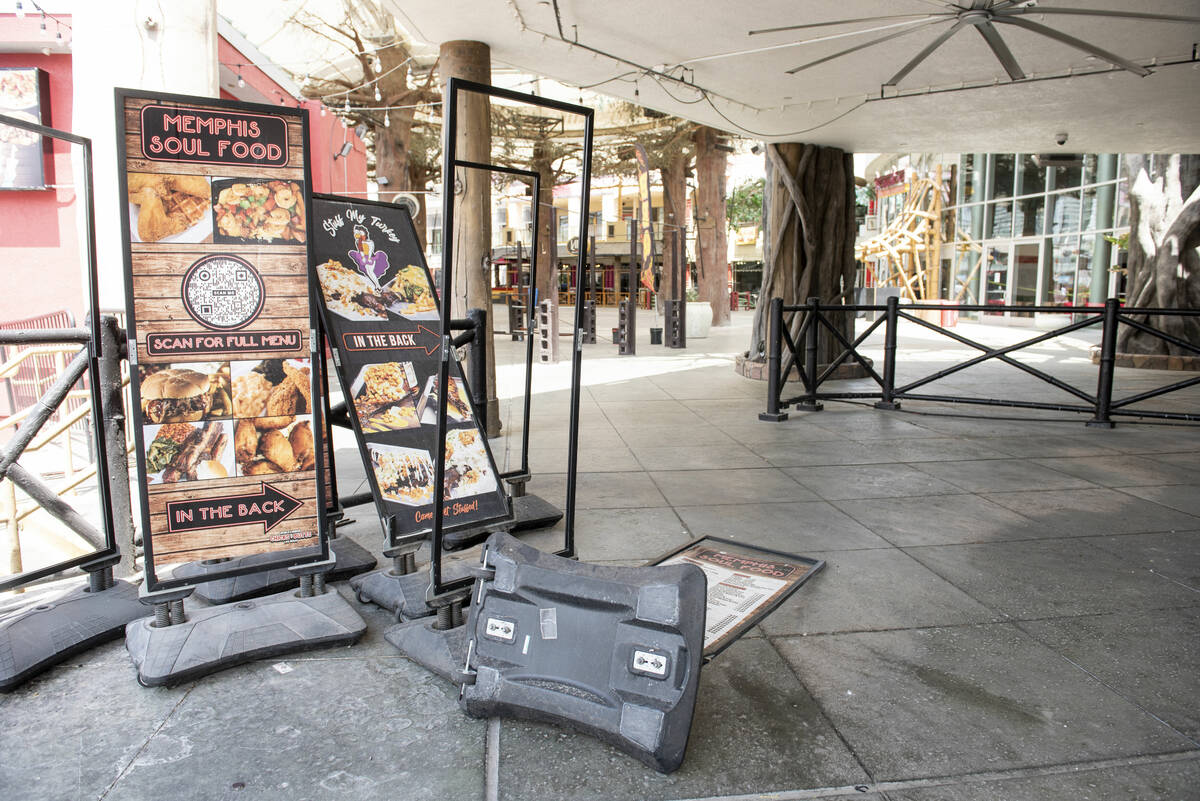 The closed Hawaiian Marketplace on Las Vegas Boulevard on Monday, July 25, 2022, in Las Vegas. ...