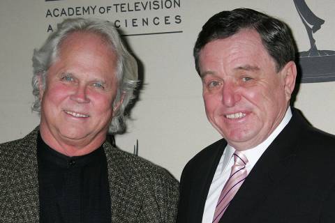 Actors Tony Dow, left, and Jerry Mathers attend "A Mother's Day Salute to TV Moms" at the Acade ...