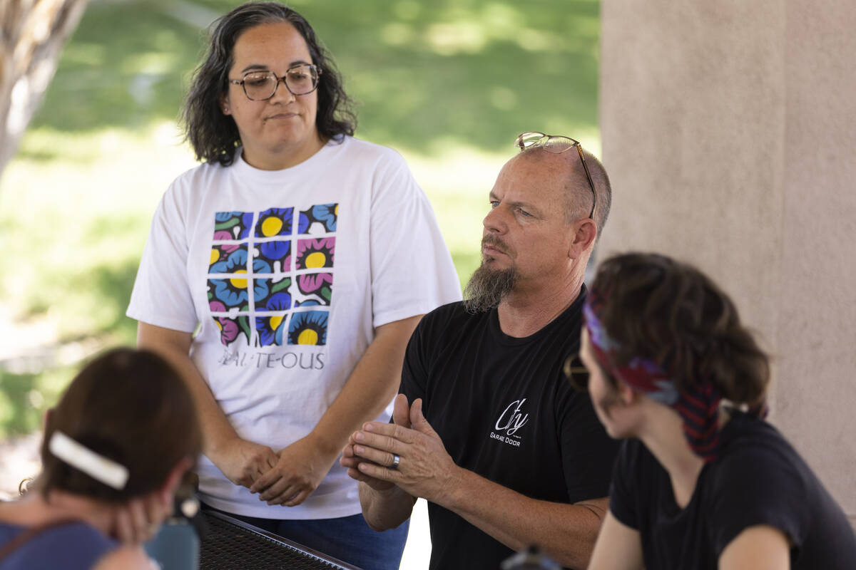 Morena Weatherby, left, and her husband Gano, share their concerns on the use of pesticides on ...