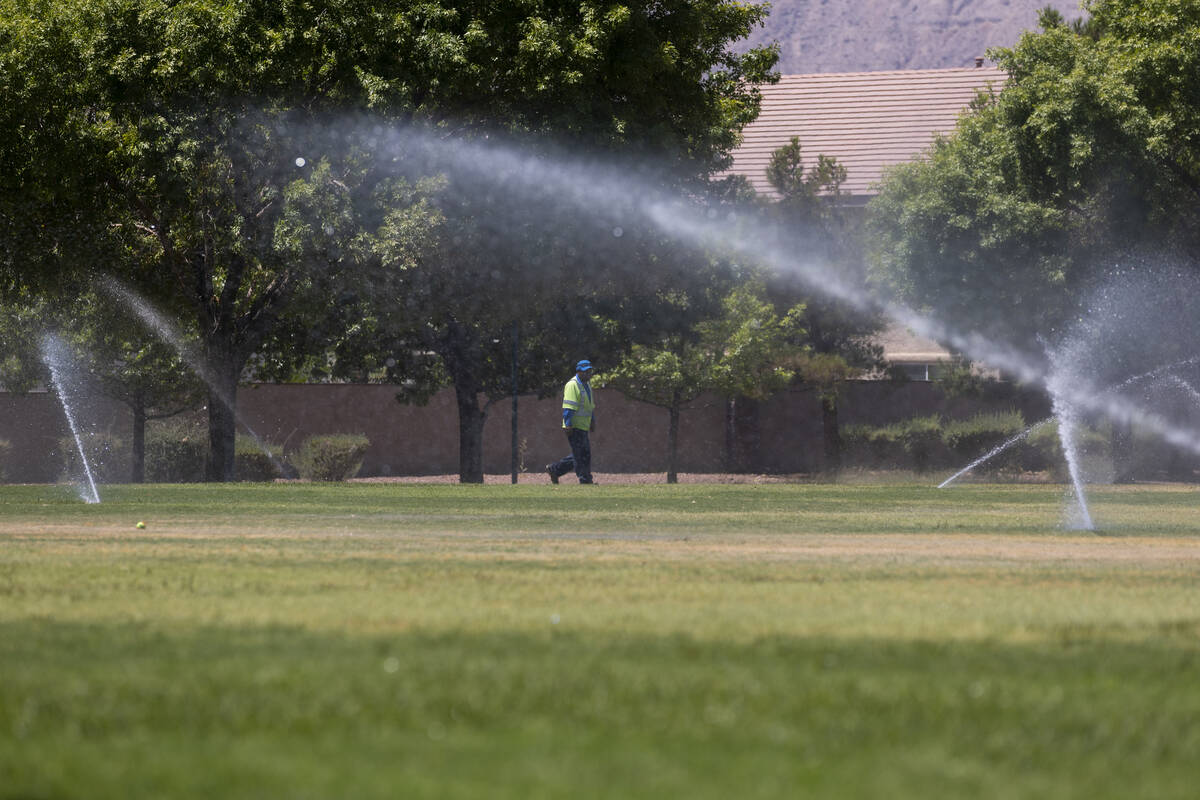 Spotted Leaf Park in Las Vegas, Tuesday, July 12, 2022. (Erik Verduzco / Las Vegas Review-Journal)