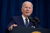 FILE - President Joe Biden speaks to reporters after meetings with Saudi Crown Prince Moha ...