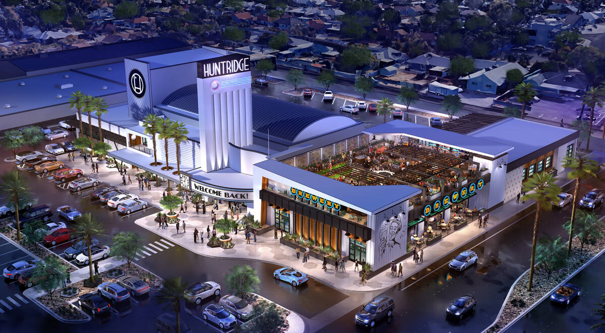An artist's rendering of a redeveloped Huntridge Theater in Las Vegas. The 1940s-era venue has ...