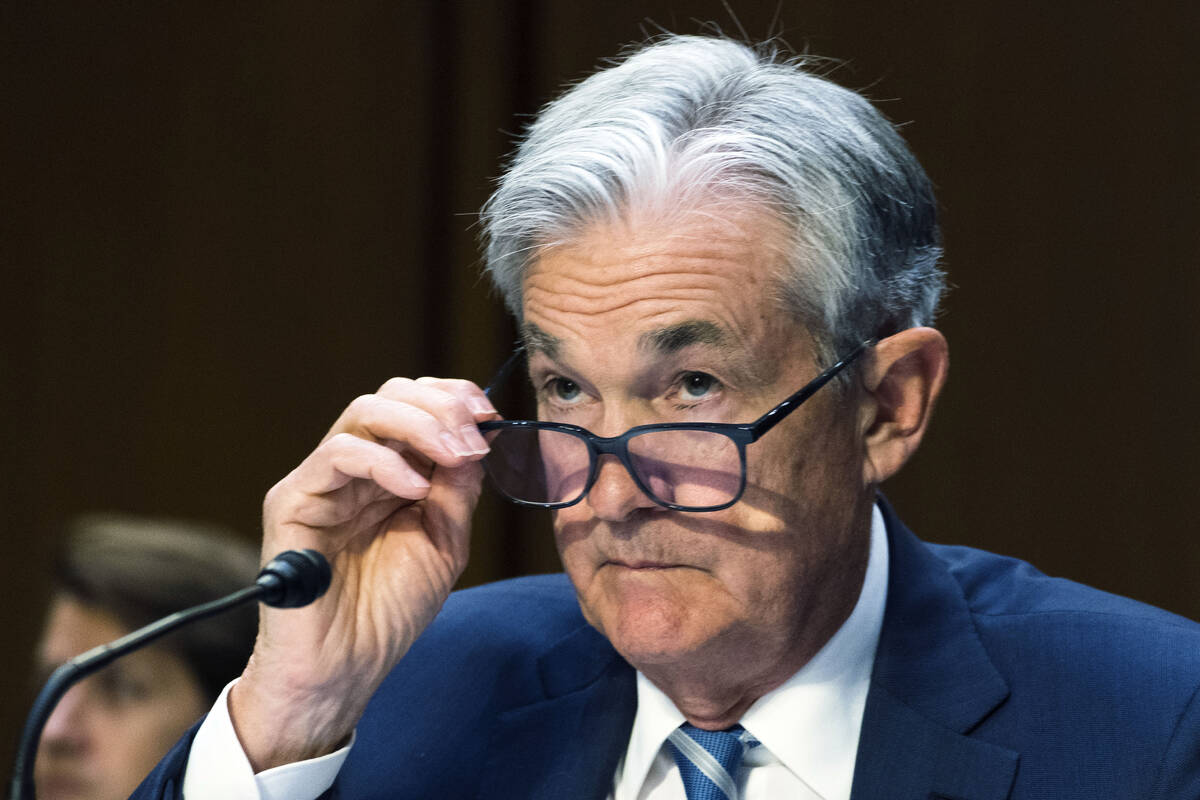 FILE - Federal Reserve Chairman Jerome Powell speaks to the Senate Banking, Housing and Urban A ...