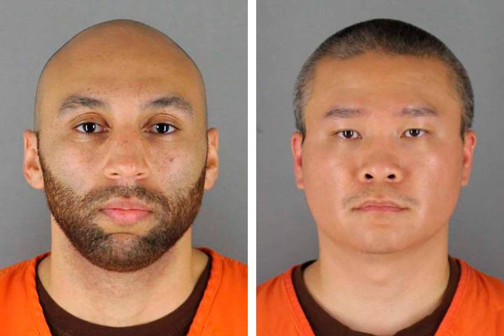 J. Alexander Kueng, left, and Tou Thao (Hennepin County Sheriff's Office via AP, File)