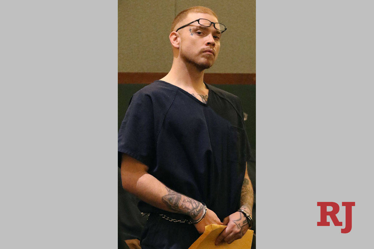 Jon Kennison, 27, appears in court at the Regional Justice Center Thursday, April 27, 2019, in ...