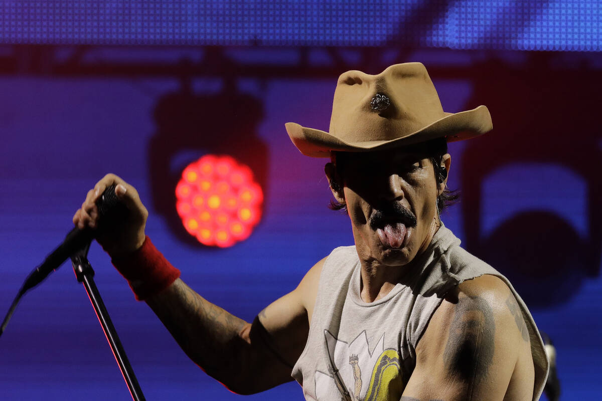 Anthony Kiedis of the band Red Hot Chili Peppers performs during the Rock in Rio music festival ...