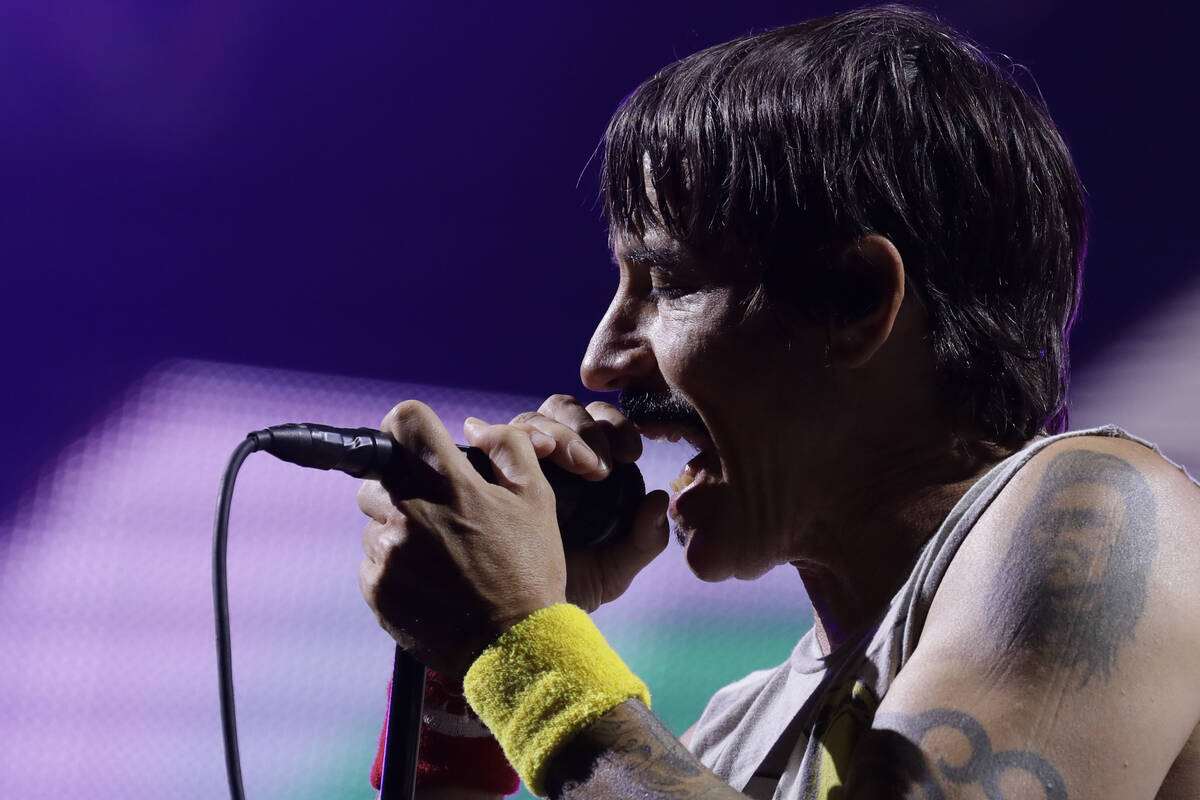 Anthony Kiedis of the band Red Hot Chili Peppers performs at the Rock in Rio music festival in ...