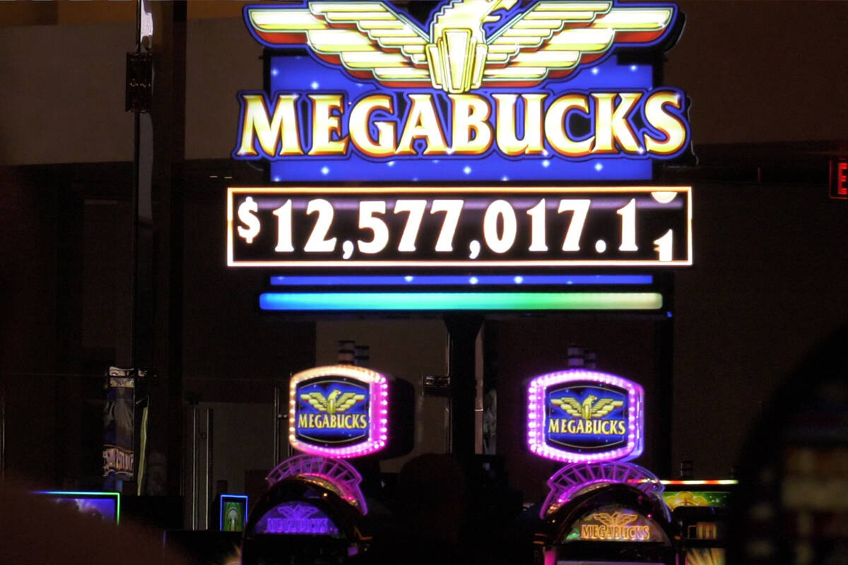 The Megabucks slots machine is shown Thursday, July 28, 2022, at Red Rock Casino in Las Vegas. ...