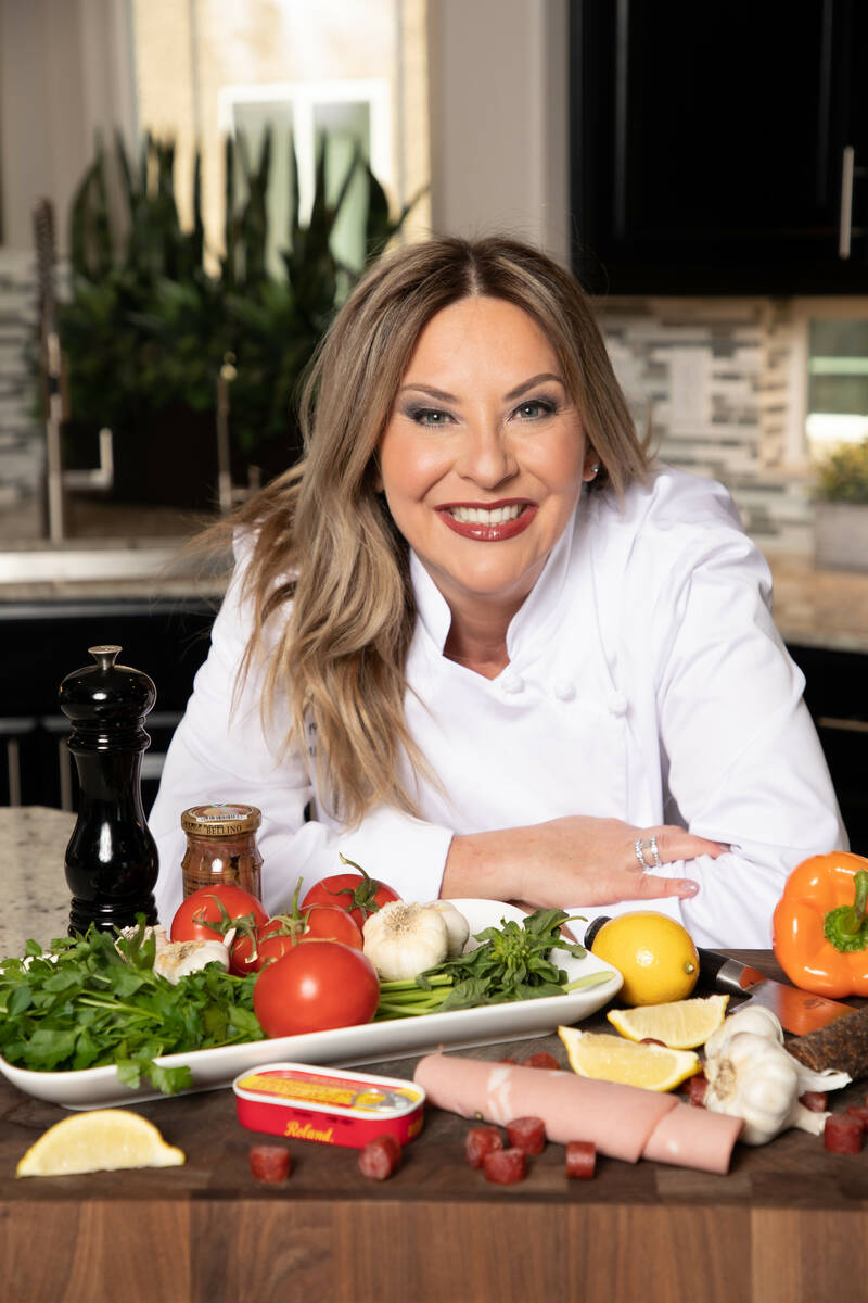 Las Vegas chef Alicia Shevetone, star of the "Sin City Kitchen" streaming cooking show, is pres ...