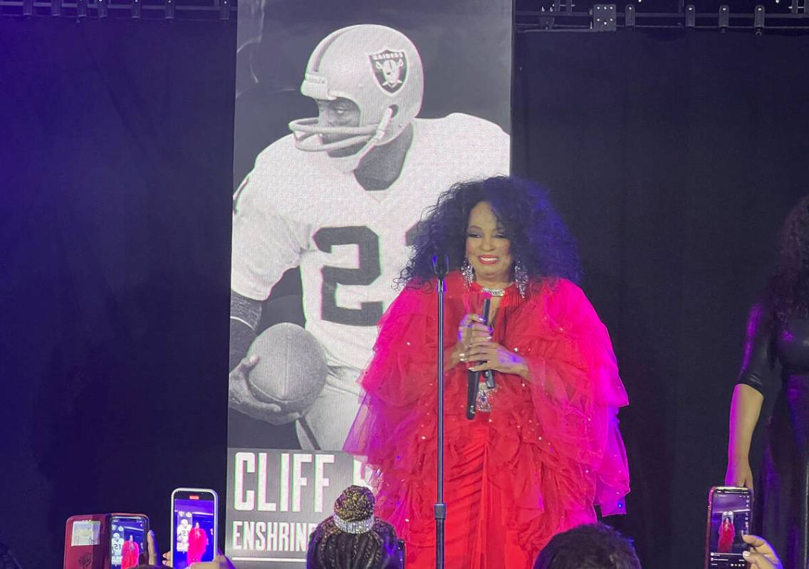 Diana Ross was the surprise superstar headliner at the Raiders' party honoring Cliff Branch at ...