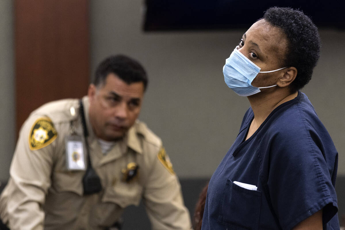 Fatima Mitchell appears in District Court at the Regional Justice Center on Monday, Aug. 8, 202 ...