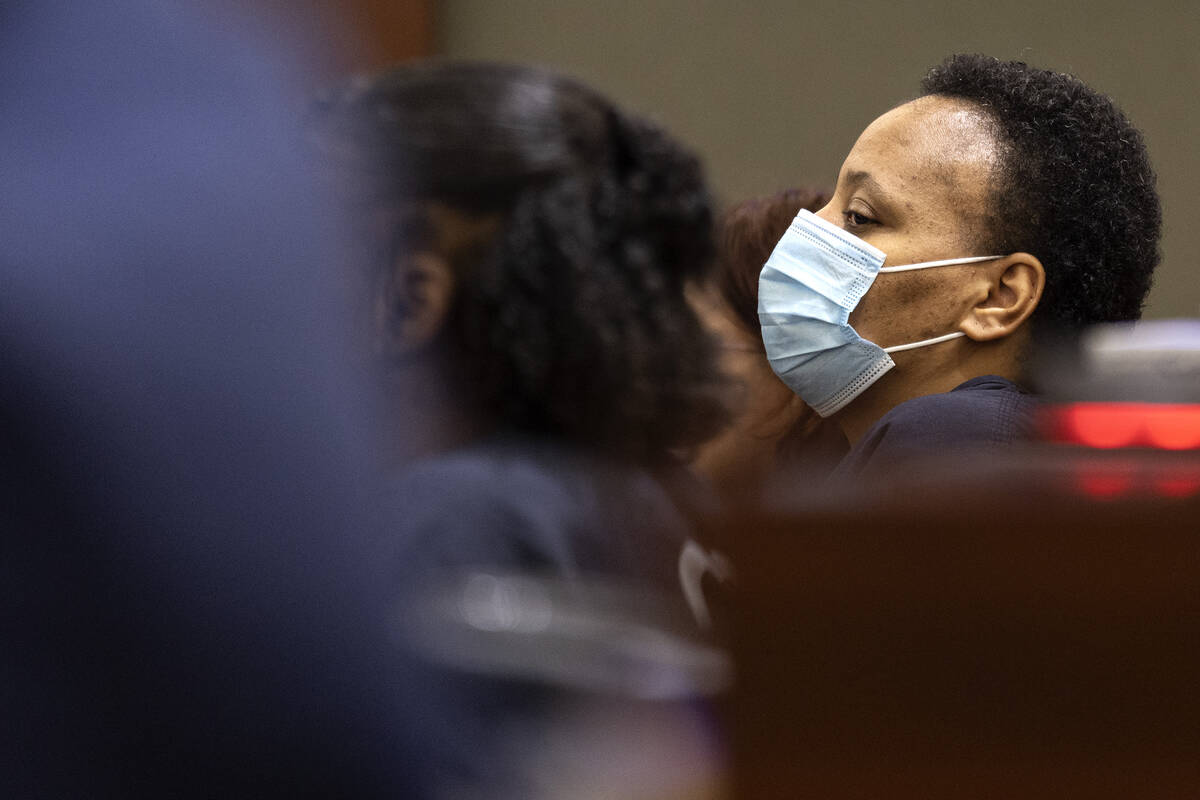 Fatima Mitchell appears in District Court at the Regional Justice Center on Monday, Aug. 8, 202 ...