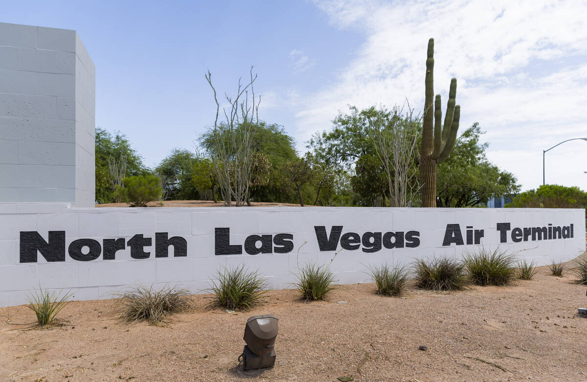 Entrance to the North Las Vegas Air Terminal as the FAA has issued a safety advisory for pilots ...