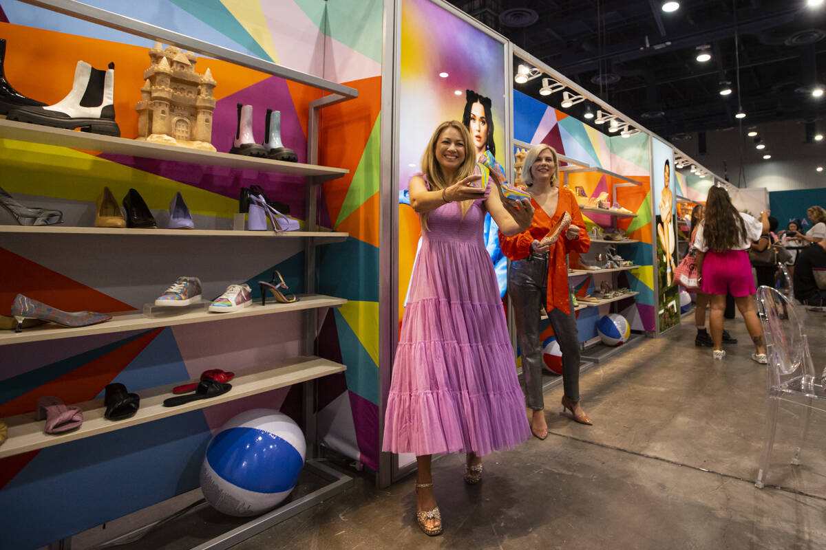 Selena McCartney, design director for Katy Perry footwear, left, and Amanda Morton, vice presid ...