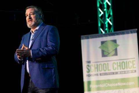 Sen. Ted Cruz, R-Texas, speaks during a forum about school choice hosted by political action co ...