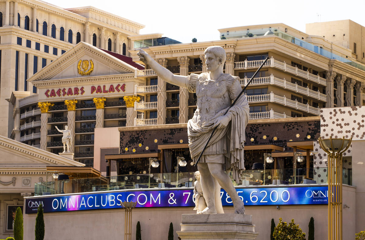 Caesars Palace is seen on Tuesday, Oct. 8, 2019 in Las Vegas. (L.E. Baskow/Las Vegas Review-Jou ...