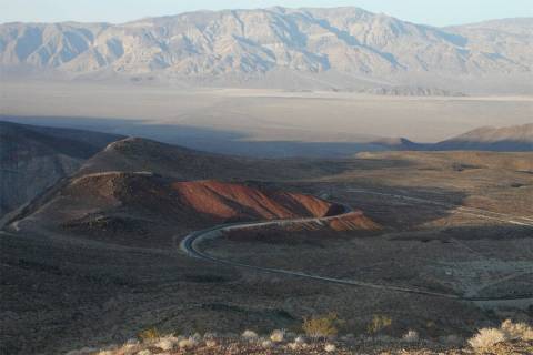 State Road 190 as visible from the Father Crowley vista, part of the few miles of road that hav ...