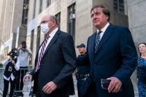 The Trump Organization's former Chief Financial Officer Allen Weisselberg, left, departs court, ...