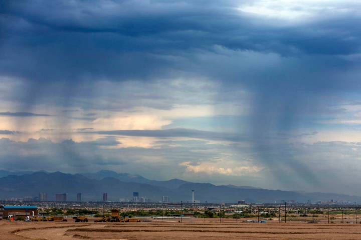 Rain or storms in Las Vegas are a 40 percent chance on Aug. 13, 2022, according to the National ...