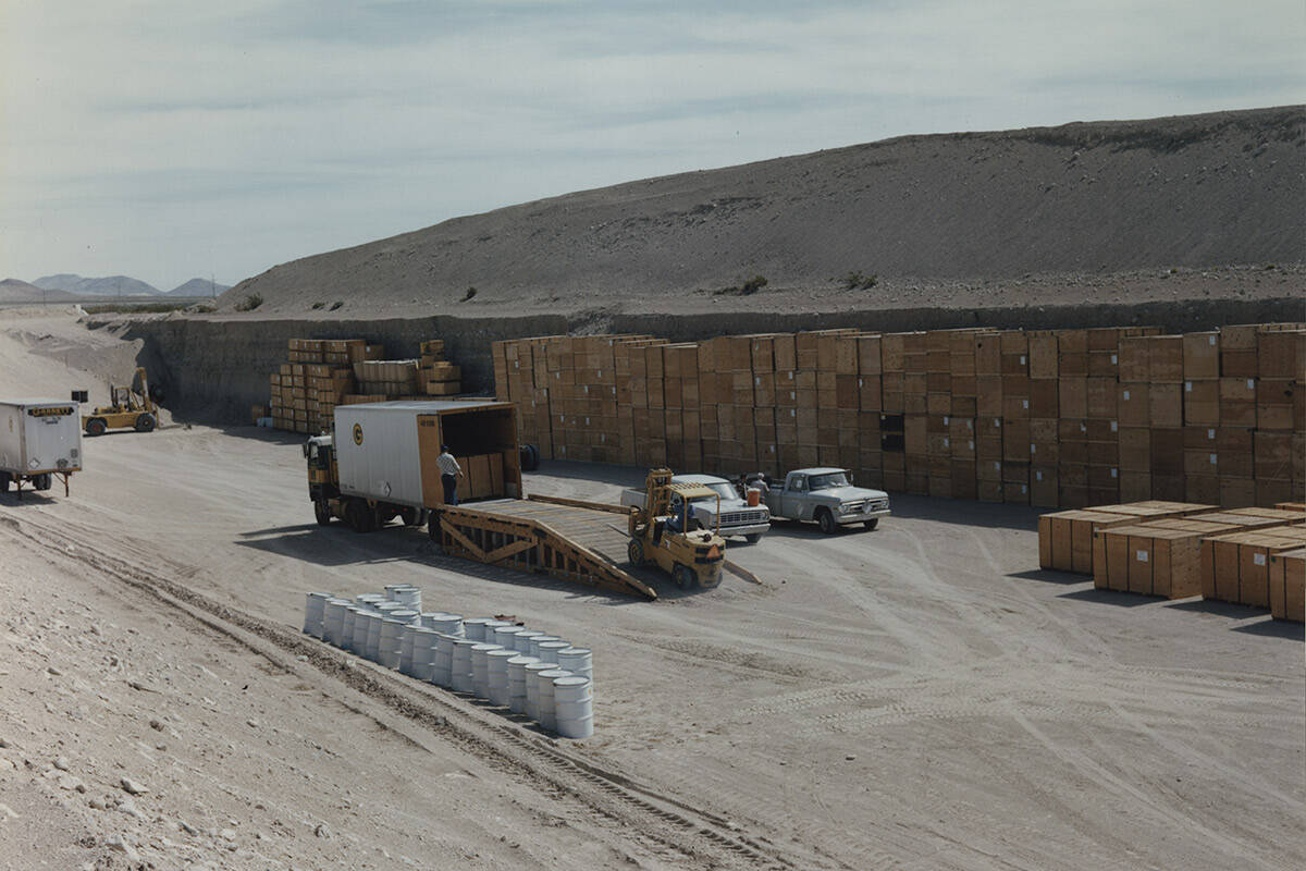The radioactive waste management site at Frenchman Flat (area 5) provides surface storage and t ...
