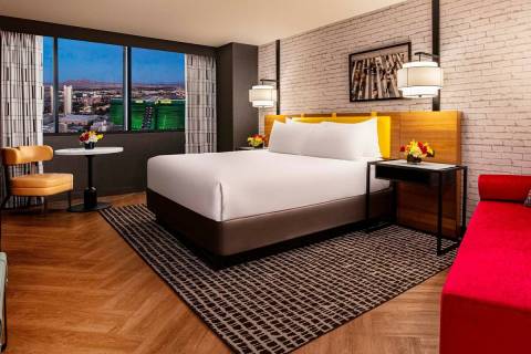 An example of a remodeled room at New York-New York as part of its upcoming $63 million renovat ...