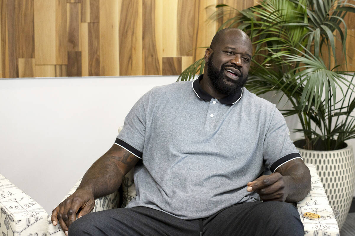 Shaq during an interview with the Review-Journal at The Shaquille O’Neal Foundation on F ...