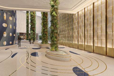 An artist's rendering of retail space at Fontainebleau Las Vegas, a 67-story hotel-casino sched ...