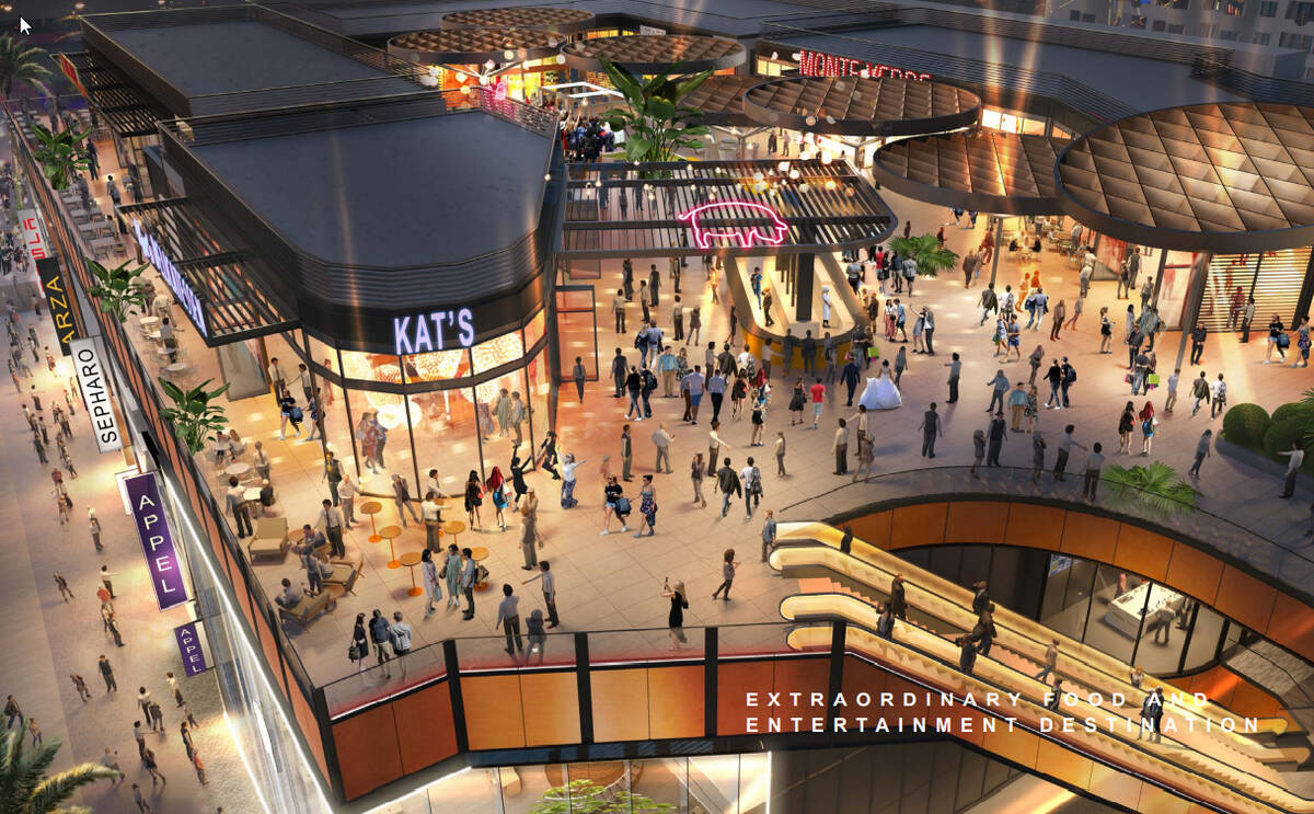 An artist's rendering of Gindi Capital's planned retail complex on Las Vegas Boulevard just sou ...