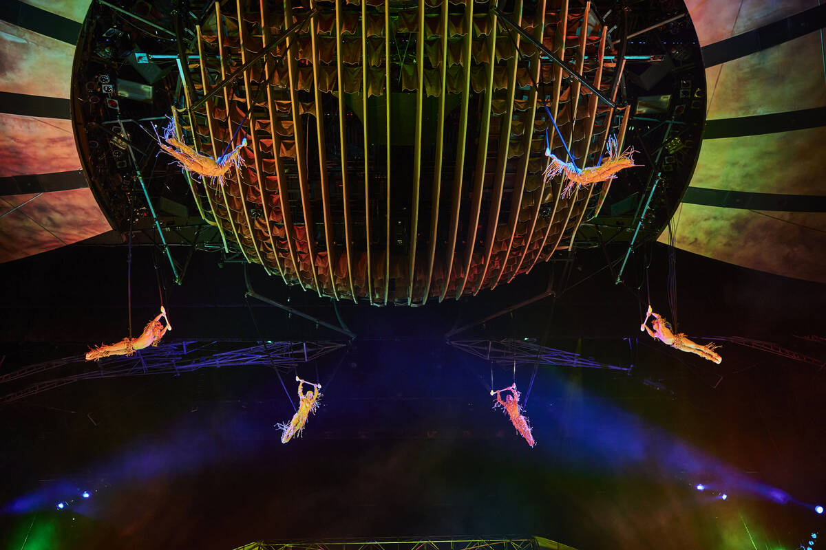 The bungee act at Cirque du Soleil's "Mystery" at Treasure Island. (Cirque du Soleil)