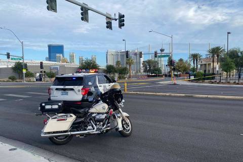 A motorcyclist was killed when they were struck by a vehicle in central Las Vegas early Friday. ...